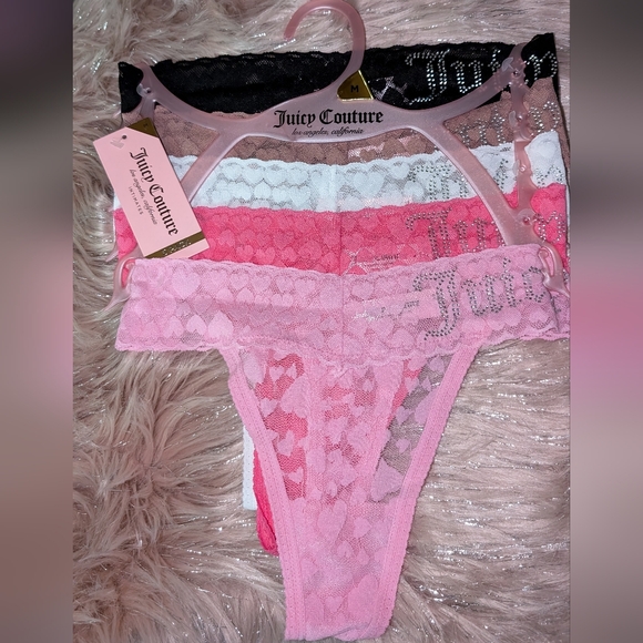 🆕 Juicy Couture Women's 5 Pk Lace Thongs - Picture 5 of 7